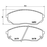 Placute frana Kia Sorento I (Jc) 08.02-12.11, Sorento I Van (Jc) 08.02-12.11, Fata, BREMBO
