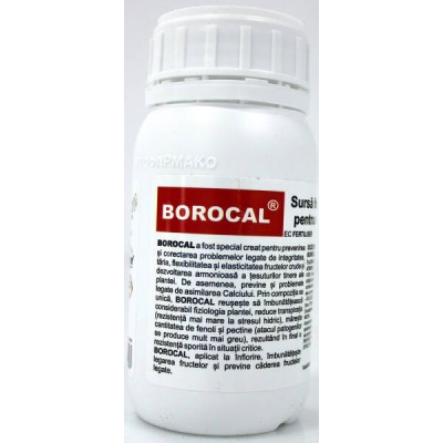 Borocal 250 ml ingrasamant foliar pentru corectarea carentei de Calciu, Bor, Magneziu, Codiagro (obtinerea fructelor ferme, uniform colorate) foto