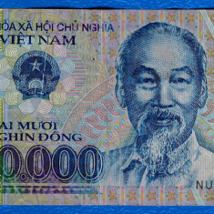 (2) BANCNOTA VIETNAM - 20.000 DONG, POLYMER, PORTRET HO CHI MINH