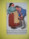 HOPCT 510 H DE LA INIMA LA ...INIMA ...!!!- IN 1920 AUSTRIA -CARICATURA VECHE-EUROPA --CIRCULATA