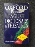 OXFORD POPULAR ENGLISH DICTIONARY &amp; THESAURUS