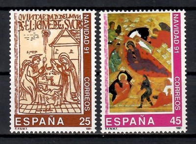 Spania 1991 - Crăciun, MNH foto