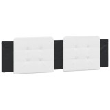 Perna pentru tablie pat, Zadar, alb si negru, 180cm, piele artificiala, DKD Home Decor