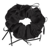 Elastic de păr textil, Negru satinat, cu fundite, CMCLASS