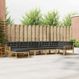 vidaXL Set de canapele de exterior cu pernă 7 pcs Lemn Solid de Acacia 3386756