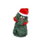 Figurina Craciun Brad Dansator 25 x 11cm cu Muzica