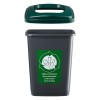 Tomberon din Plastic Antracit Verde Reciclare 50L, Oem