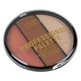 Paletă de Machiaj 3-&icirc;n-1 cu Fard de Obraz, Bronzant și Highlighter, Nuanțe Maro, CMCLASS