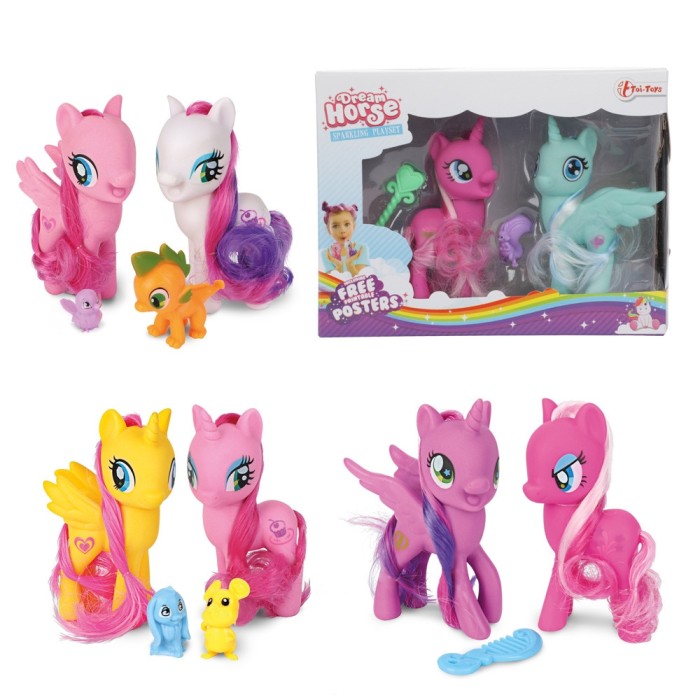 Figurine unicorn si accesorii, 2 buc/set &ndash; Toi-Toys