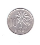 Moneda Nigeria 10 kobo 1974, stare buna, curata