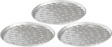 Set 3 tavi perforate din aluminiu pentru gratar MagicHome, 34 cm