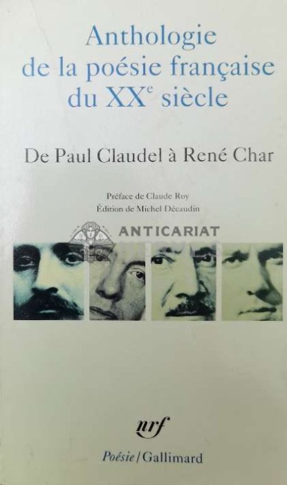 Anthologie de la po&eacute;sie fran&ccedil;aise du XXe si&egrave;cle - 1983 - Michel D&eacute;caudin ($S136)