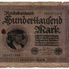 Bancnotă 100.000 Mărci - Germania, 1923