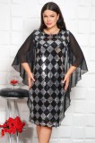 Rochie cu paiete Contesa Negru - 46Marimea, Yves