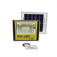 Proiector LED cu panou solar OTT-RON, 300W, telecomanda inclusa foto