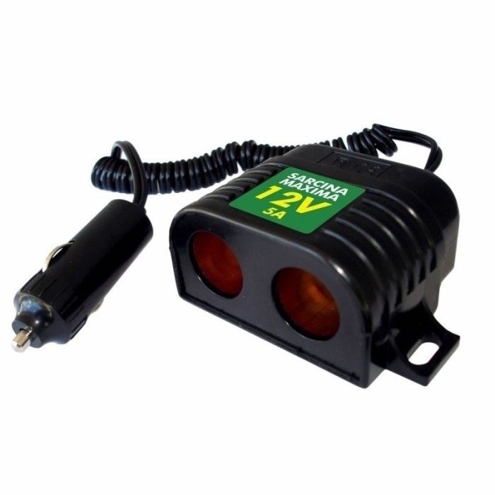Priza bricheta dubla cu cablu RoGroup, 12/24 V Priza bricheta dubla cu cablu RoGroup, 12/24 V