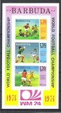 Barbuda 1974 Footbal, Imperf sheet, MNH A.77