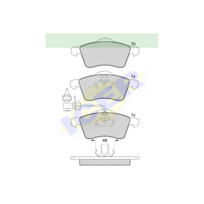 Set placute frana punte fata, Icer 141320, Volkswagen VW Transporter T4, 09.1990-06.2003 foto