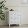Dulap, en.casa, PXSL-0182 Hameenlinna, 72 x 60 x 40 cm, otel, alb, cu 3 sertare, design industrial HausGarden Leisure, [en.casa]