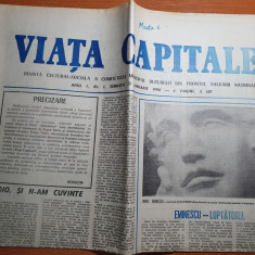 ziarul viata capitalei 13 ianuarie 1990-anul 1,nr. 1 - prima aparitie a ziarului