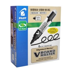 Set 10 Markere PILOT Vboard Negre pentru Tabla Magnetica, Marker, Marker Negru, Markere Negre, Marker cu Cerneala Neagra, Marker Nepermanent Tabla, Ma foto
