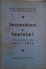 Increzatori tot inainte! Dare de seama 1933-1934. Carte anticariat in stare buna