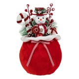 Sac Decorativ Crăciun, Multicolor, Diametru 20cm, &Icirc;nălțime 32cm, Oem