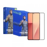 Folie de protectie Ecran Exterior Blueo HD pentru Samsung Galaxy Z Flip8 F776 / Z Flip7 F766, Sticla Securizata, Full Glue, 2.5D, Set 5 bucati, Neagra