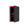 Husa iPhone X, GKK 3 in 1, Carcasa Full Protectie, Rezistenta la Socuri, Plastic, Rosu/Negru
