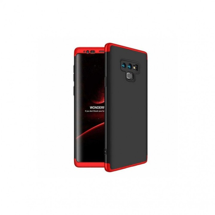Husa 3 in 1 GKK Iphone, rosu cu negru