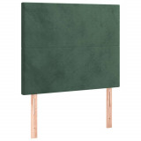 Tăblii de pat, 2 buc, verde &icirc;nchis, 100x5x78/88 cm, catifea