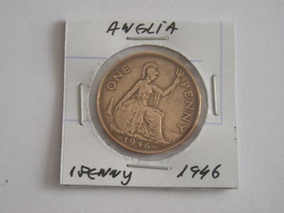 C50 - Moneda foarte veche - Anglia - one penny - 1946 foto