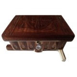 Cutie magică puzzle de bijuterii din lemn cu cheie ascunsa depozit secret pentru inel sau bani provocare maro cu maro
