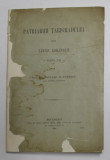 PATRIARHII TARIGRADULUI PRIN TARILE ROMANESTI - VEACUL XVI de DIACONUL NICULAE M . POPESCU , 1914 * COPERTA REFACUTA