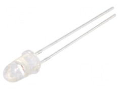 LED 5mm Roșie Convexă 15&deg; - Tensiune de Funcționare 2,1-2,6VDC, Număr Termic 2