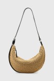 AllSaints poseta HALF MOON culoarea bej, W118XC