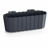 Cumpara ieftin Jardiniera decorativa, suport plastic, antracit, 4.9 L, 38.3x21.2x13 cm, Boardee Hook Old