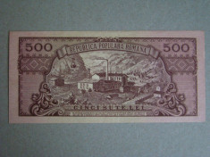 ROMANIA - 500 lei 15 octombrie 1949 UNC foto