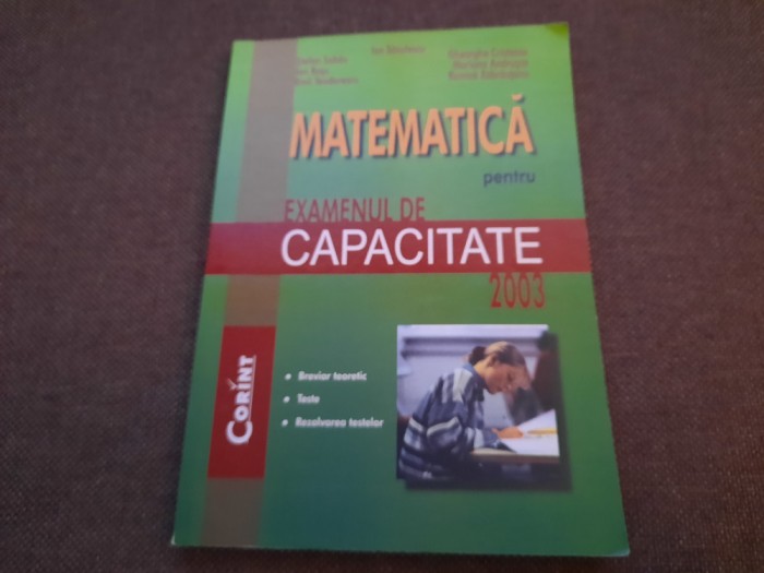 MATEMATICA PENTRU EXAMENUL DE CAPACITATE ION SAVULESCU