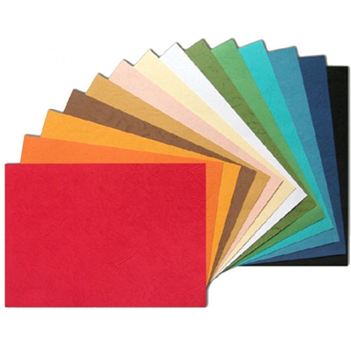Pachet 100 coperti de carton imitatie piele pentru indosariere - Galben, A4, 230gr/mp