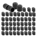 Cumpara ieftin Capace valva ventil auto moto velo, set 100 buc, plastic negru, universale 13x10 mm, protectie supapa anvelope