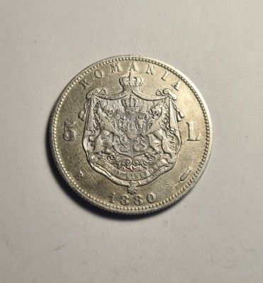 5 lei 1880 Kullrich sub Gat foto