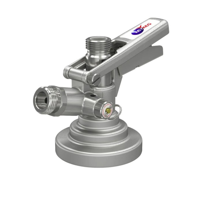 Zapfkopf, Keg Verschluss f&uuml;r KeyKeg F&auml;sser - Mit Sicherheitsventil &amp; Edelstahl-F&uuml;hler f&uuml;r Bier, Wein &amp; Softdrinks