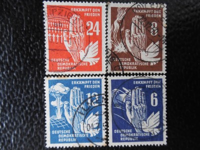 DDR-PRIETENIE NU RAZBOIULUI-SERIE COMPLETA-STAMPILATE foto