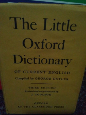 J. Coulson - The little oxford dictionary of current english (1961) foto