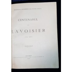 CENTENARUL LUI LAVOISIER 1794-1894 - BUCURESTI, 1895