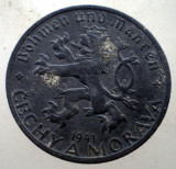 1.510 BOHEMIA BOEMIA MORAVIA WWII PROTECTORAT GERMAN 50 HALERU 1941, Europa, Zinc