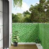 Paravan de gradina cu aspect de planta, verde, 300x120 cm, PVC GartenMobel Dekor, vidaXL