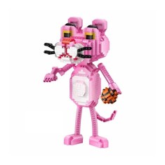 Set constructie Pantera Roz din micro caramizi, 820 piese, 511CUB