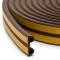 Banda Autoadeziva pentru Etansarea Usilor si Ferestrelor, Profil P, 9mm x 5.5mm, Rezistenta UV, Cauciuc EPDM, 6 m, Maro
